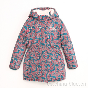 Chaqueta de invierno de capucha desmontable de niña